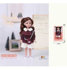 Лялька MN 331 (48) висота: 34 см, імітація скляних очей, взуття, в коробці