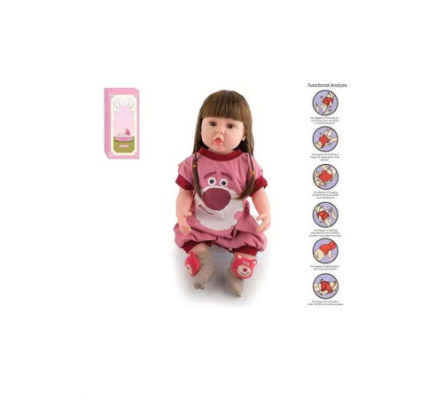 Лялька AFD 8866-13 S (12) висота: 52 см, функціональна, гумова, звуки, прошите волосся, аксесуари, в коробці