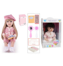 Інтерактивна лялька TK 6390-21 (9) "WToys", ОЗВУЧУВАННЯ УКРАЇНСЬКОЮ МОВОЮ, висота 55 см, пульт, на батарейках, аксесуари, рухає кінцівками, казки, пісні, віршики, скоромовки, відповідає на запитання, звуки тварин, мелодії, повторюшка, в коробці