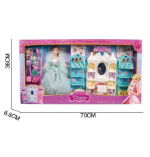 Лялька 8616 (24) "Гардеробна", аксесуари, косметичний столик, у коробці