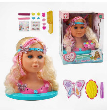 Манекен для зачісок YL 888 E-1 (8) манекен для зачісок та макіяжу, світловий ефект, з аксесуарами, в коробці