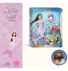 Лялька SK 050 C (48/2) "Русалонька", висота 30см, зажимчик та гребінець для волосся, знімний одяг та взуття, в коробці