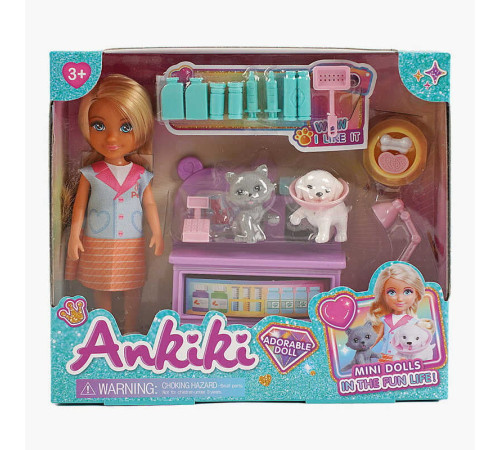 Лялька з аксесуарами 606010 (72) “ветеринарна клініка”, висота ляльки - 13.5 см, кіт, собака, в коробці – в наличии! Купите сейчас у KAZKOVA