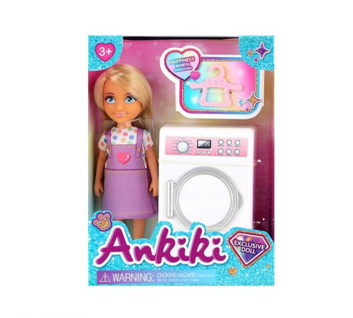 Лялька з аксесуарами 606035 (96) висота ляльки - 13 см, пральна машина, вішалка, в коробці – в наличии! Купите сейчас у KAZKOVA