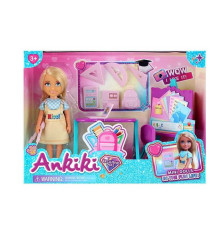 Лялька з аксесуарами 606022 (48) висота ляльки - 13 см, аксесуари, прошите волосся, гумова голова, в коробці