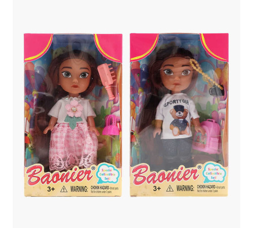 Лялька JJ 8754-49 (192/2) 2 види, 16 см, знімне взуття, аксесуари, в коробці