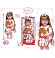 Лялька A 920 A (12/2) гумова, висота - 52 см, прошите волосся, рухомі кінцівки, щітка для волосся, взуття, в коробці