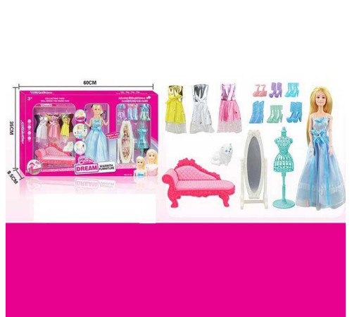 Лялька 131-32 (18) 30 см, шарнірні суглоби, аксесуари, меблі, в коробці