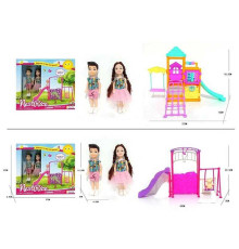 Набір ляльок L 5-41 (96/2) 2 види, 2 ляльки, висота: 14 см, ігровий майданчик, в коробці