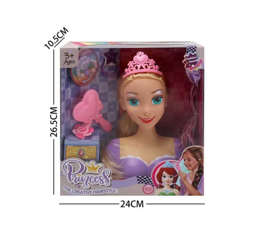 Манекен для зачісок LK 1712 C (48/2) аксесуари, гребінець, корона, пасмо, в коробці – в наличии! Купите сейчас у KAZKOVA