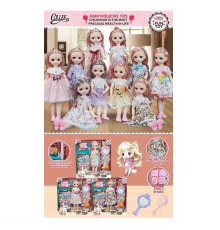 Лялька 2027-11 (36) 30 см, шарнірні суглоби, імітація скляних очей, підсвічування, аксесуари, в коробці, ВИДАЄТЬСЯ ТІЛЬКИ МІКС ВИДІВ