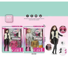 Лялька WX 257-1 (48/2) 2 види, 30 см, аксесуари, шарнірні суглоби, знімний одяг, прошите волосся, в коробці