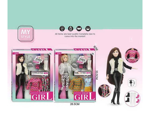 Лялька WX 257-1 (48/2) 2 види, 30 см, аксесуари, шарнірні суглоби, знімний одяг, прошите волосся, в коробці