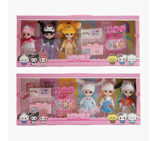 Набір ляльок XD 113-2 (60/2) 2 види, висота - 17 см, шарнірні суглоби, знімний одяг, взуття, аксесуари, рухомі елементи, в коробці