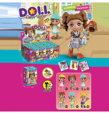 Лялька KZ 9009 (36/2) ЦІНА ЗА 12 ШТУК В БЛОЦІ, середня висота ляльки 9 см, аксесуари, рухомі кінцівки, в коробці