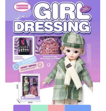 Лялька Q-A 30 (72/2) висота - 30 см, тіло — пластик, голова — гума, шарнірні з’єднання суглобів, знімне взуття, змінний одяг, аксесуари, в коробці