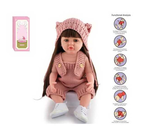 Лялька AFD 8866-6 S (12) висота: 52 см, функціональна, гумова, звуки, прошите волосся, аксесуари, в коробці