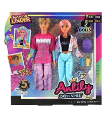 Набір ляльок 616809 (24) 2 ляльки, висота: 30 см, знімний одяг та взуття, аксесуари, в коробці