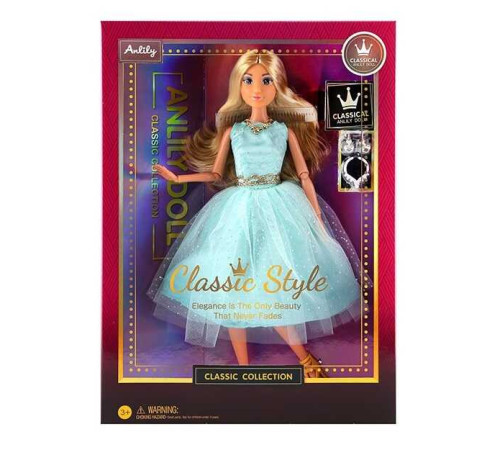 Лялька 616526 (24) висота 30 см, шарнірні суглоби, знімний одяг та взуття, 2 кольє, пара сережок, в коробці