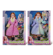 Лялька 8675-8 (48) 2 види, висота: 30 см, шарнірні з’єднання суглобів, голова та руки - гума, знімний одяг та взуття, аксесуар: квіти, в коробці