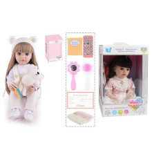 Інтерактивна лялька TK 4110-36 (9) "WToys", ОЗВУЧУВАННЯ УКРАЇНСЬКОЮ МОВОЮ, висота 55 см, пульт, на батарейках, аксесуари, рухає кінцівками, казки, пісні, віршики, скоромовки, відповідає на запитання, звуки тварин, мелодії, повторюшка, в коробці