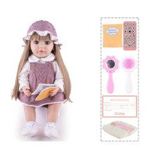 Інтерактивна лялька TK 3636-92 (9) "WToys", ОЗВУЧУВАННЯ УКРАЇНСЬКОЮ МОВОЮ, висота 55 см, пульт, на батарейках, аксесуари, рухає кінцівками, казки, пісні, віршики, скоромовки, відповідає на запитання, звуки тварин, мелодії, повторюшка, в коробці