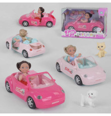Лялька 4610 (36/2) 2 види, машина, улюбленець, аксесуари, в коробці