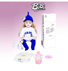 Лялька XBY 5510 (12) висота 52 см, гумова, пляшечка, памперс, соска, в коробці