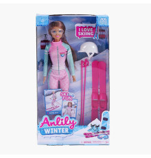 Лялька 98005 (36) висота 29 см, лижі, шолом, в коробці