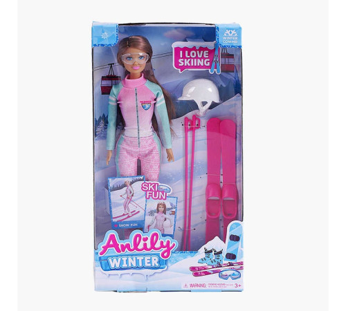 Лялька 98005 (36) висота 29 см, лижі, шолом, в коробці
