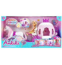 Лялька з аксесуарами 606023 (18) принцеса, карета з конем, висота ляльки 14 см, в коробці