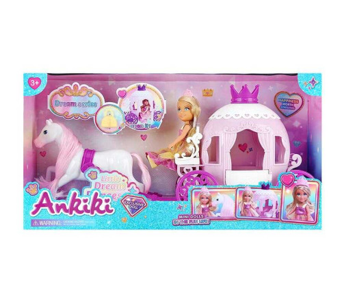 Лялька з аксесуарами 606023 (18) принцеса, карета з конем, висота ляльки 14 см, в коробці