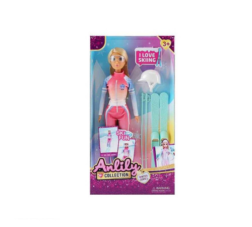 Лялька 616006 (36) лижний костюм, окуляри, лижі, шолом, висота 30 см, має точки артикуляції, в коробці – в наличии! Купите сейчас у KAZKOVA