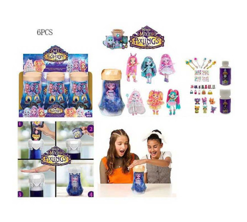 Набір ляльок TK 2036 (24/2) ЦІНА ЗА 6 ШТУК В БЛОЦІ, 15 см, шарнірні суглоби, чарівна вода, аксесуари, наліпки, в коробці – в наличии! Купите сейчас у KAZKOVA