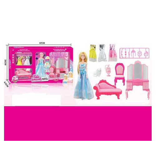 Лялька 131-33 (14) 30 см, шарнірні суглоби, аксесуари, меблі, в коробці