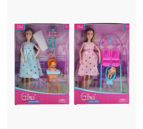 Лялька 6004 GD-11 (60/2) 2 види, висота: 30 см, знімний живіт, шарнірні суглоби, пупсик, аксесуари, в коробці