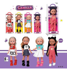 Лялька A 925 A (48/2) 4 види, висота 33.5 см, знімний одяг, рухливі кінцівки, прошите волосся, імітація скляних очей, в коробці, ВИДАЄТЬСЯ ТІЛЬКИ МІКС ВИДІВ