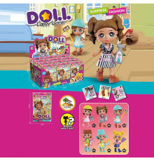 Лялька KZ 9010 (36/2) ЦІНА ЗА 12 ШТУК В БЛОЦІ, середня висота ляльки 9 см, аксесуари, рухомі кінцівки, в коробці