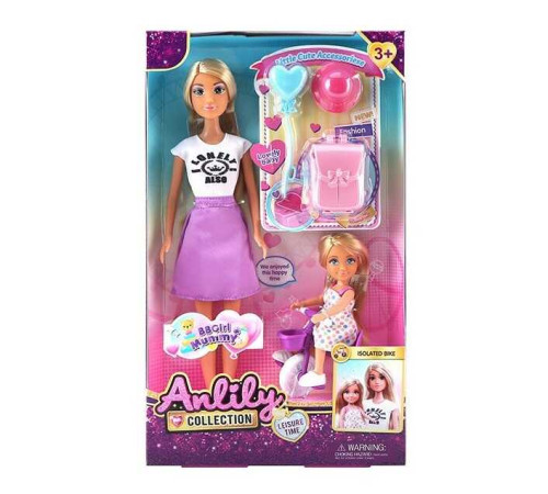 Набір ляльок 616019 (36) 2 ляльки, рухомі кінцівки, шарнірні суглоби, аксесуари, велосипед, знімний одяг, в коробці – в наличии! Купите сейчас у KAZKOVA