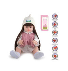 Лялька AFD 8866-61 S (12) висота: 52 см, функціональна, гумова, звуки, прошите волосся, аксесуари, в коробці