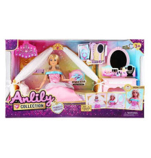 Лялька 616339 (12) висота 30 см, знімний одяг, шарнірні суглоби, аксесуари, туалетний столик, ліжко, в коробці