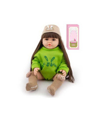 Лялька AFD 8866-23 (12) гумова, 52 см, аксесуари, памперс, пляшечка, пустушка, шкарпетки, в коробці