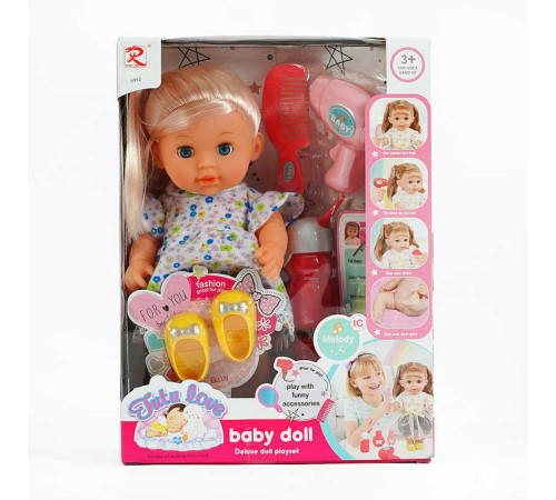 Лялька 6952 (24) п’є з пляшечки, ходить у горщик, закриває очі, музичний чіп, висота 28 см, в коробці