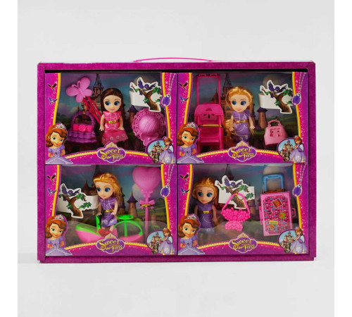 Набір ляльок SM 0688-2 (36/2) ЦІНА ЗА 8 ШТУК В БЛОЦІ, висота 11 см, аксесуари, герої