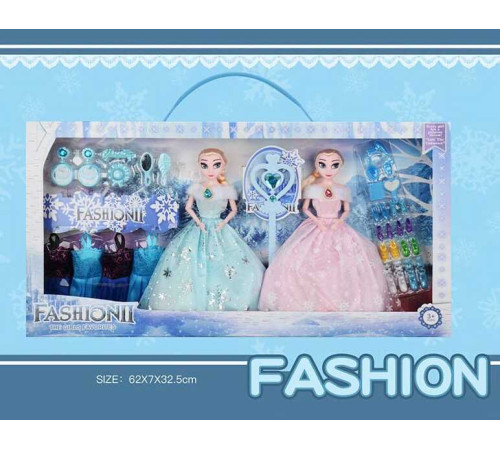 Набір ляльок DX 62 B (20/2) висота 26 см, 2 ляльки, шарнірні суглоби, аксесуари, одяг, взуття, в коробці