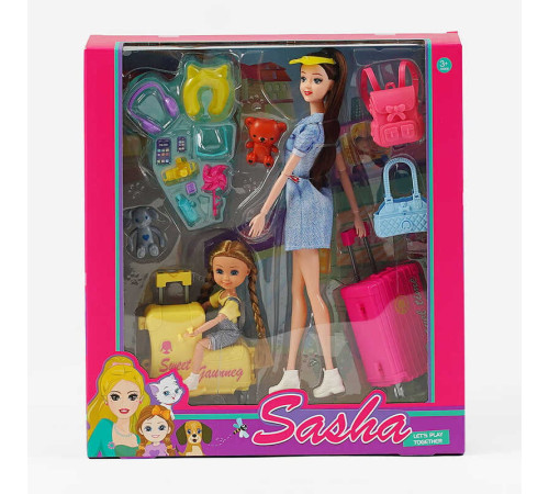 Набір ляльок 51814 (30/2) висота 29 см, 2 ляльки, валізи, аксесуари, в коробці