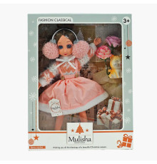 Лялька QJ 120 (48/2) висота 30 см, улюбленець, навушники, штучні квіти, в коробці