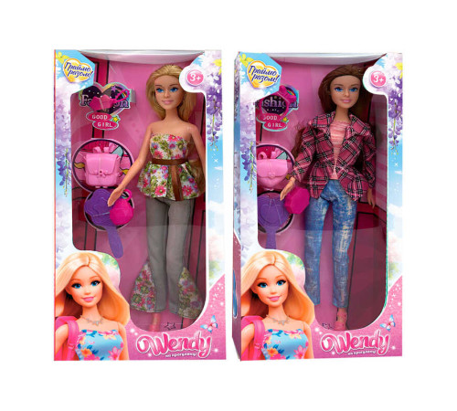 Лялька 14080 (36/2) "Wendy", 2 види, “На прогулянці”, висота 30 см, аксесуари, в коробці