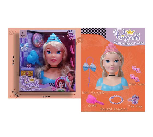 Манекен для зачісок 2801 Штрих = 35417 (48/2) аксесуари, гребінець, в коробці