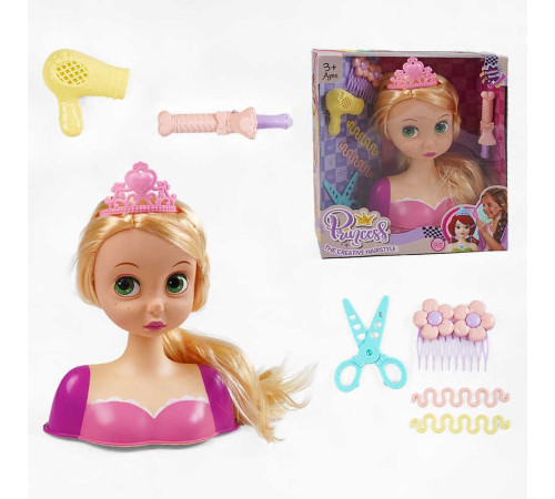 Манекен для зачісок LK 1713 (48/2) гребінець, аксесуари, в коробці